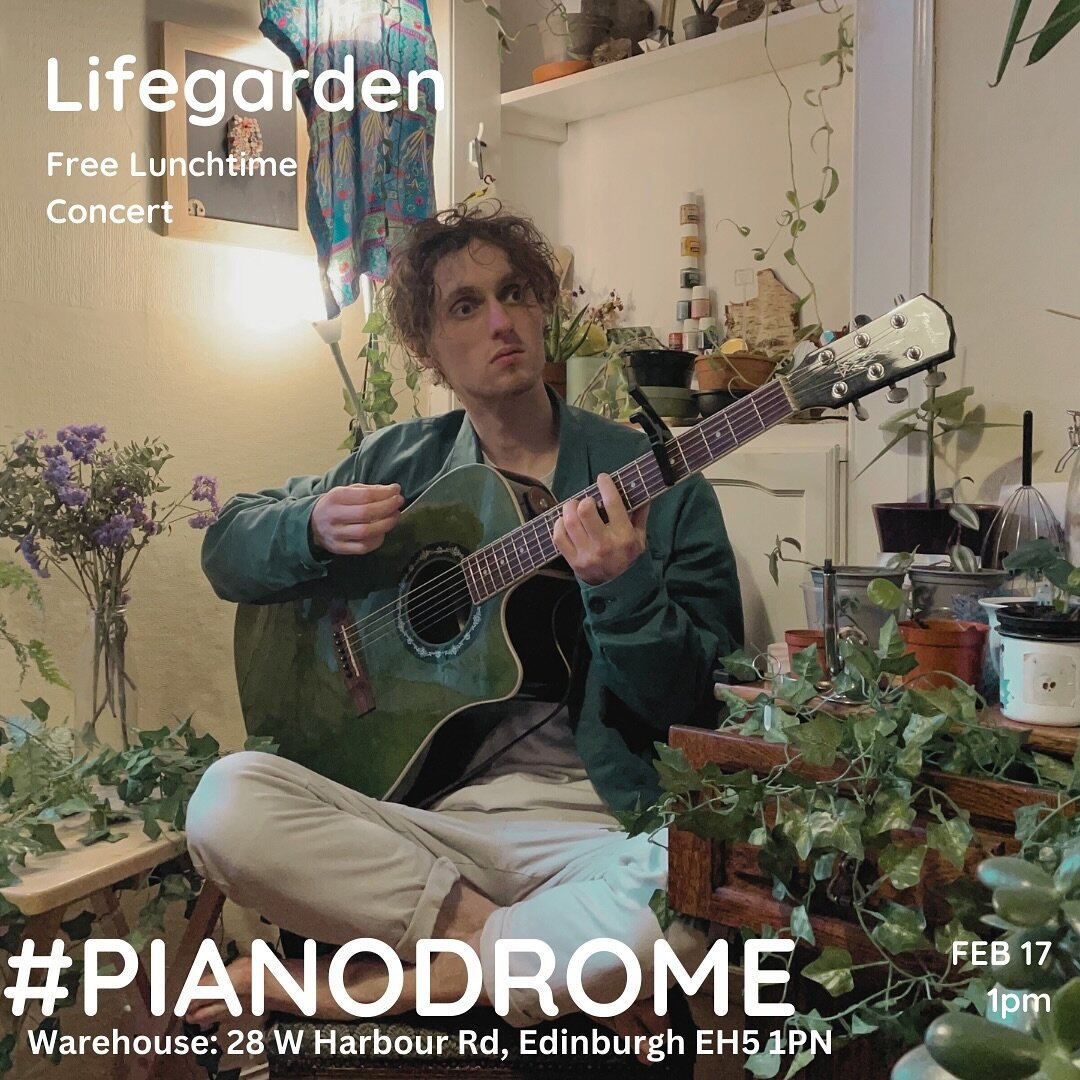 Tomorrow!! Free Lunchtime Concert 🎵with the incredible @lifegardenband @just_pip 

See you all there! 

#edinburgh #scottishmusic #guitar #song #singersongwriter #band #indie #folk #pop #fingerpicking #singing #pianodrome #whatsonedinburgh #edinburg