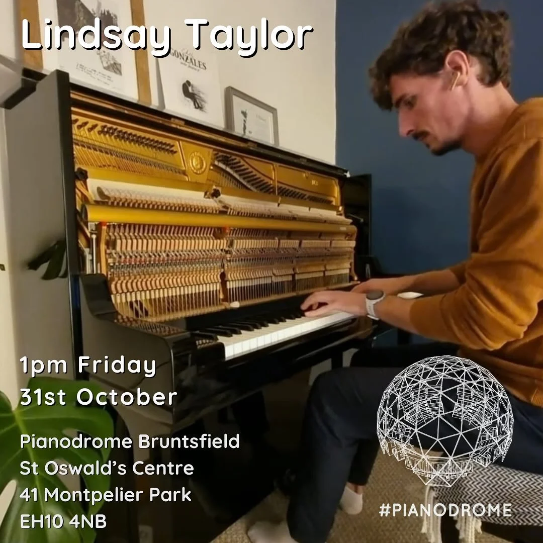 Announcing @lindsay_taylor_piano at 1pm tomorrow! 
Free Entry, by donation. 🎹 

Come to relax your nervous systems before facing  the Halloween frights! 🎃 🎹 

Lindsay Taylor is a brilliant local Neo-classical, minimalistic pianist who is encouragi