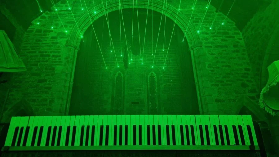 Preparations for Bedtime and West&rsquo;s immersive light and sound storytelling show The Fae, in Pianodrome Bruntsfield tomorrow night (Thursday 13th). 

This will be a really special one-off performance featuring live music, a 360 degree sound inst
