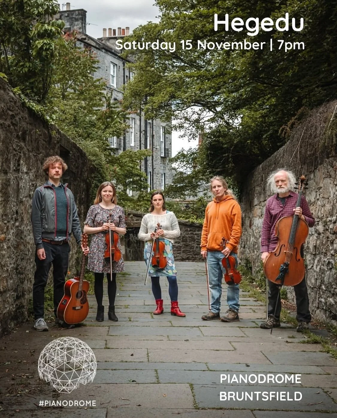 HEGEDU are at Pianodrome Bruntsfield this Saturday evening! One of the best string quintets around sharing their unique and vivacious contemporary, progressive folk! 

Swipe to see @hegeduproject performing last year in the Granton Pianodrome.