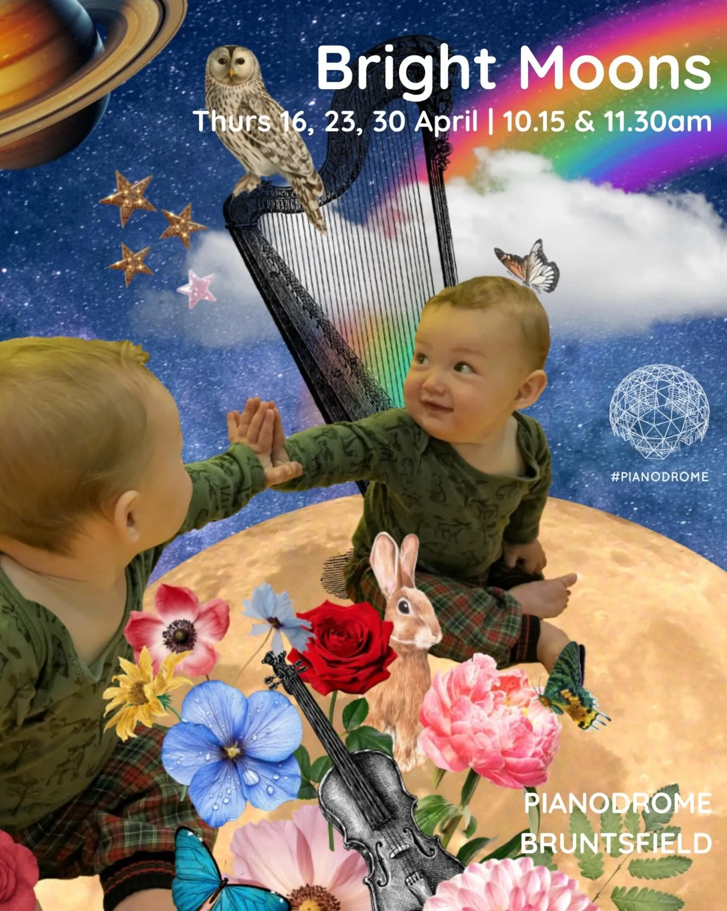 Every Thursday we host Bright Moons - glorious immersive live music sessions for babies and their parents at the Pianodrome. Local artists @kateyoung_music and @estherswiftmusic perform glistening pieces, teach songs for tiny people and play some of 