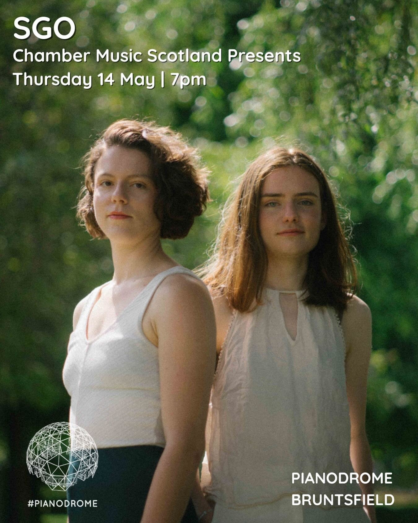 Chamber Music Scotland brings you SGO; a sister duo from the Isle of Skye performing music from their debut album exploring the ogham alphabet and its symbolism in Gaelic Culture via harp, accordion &amp; voice. Live tomorrow at Pianodrome! 

@weares