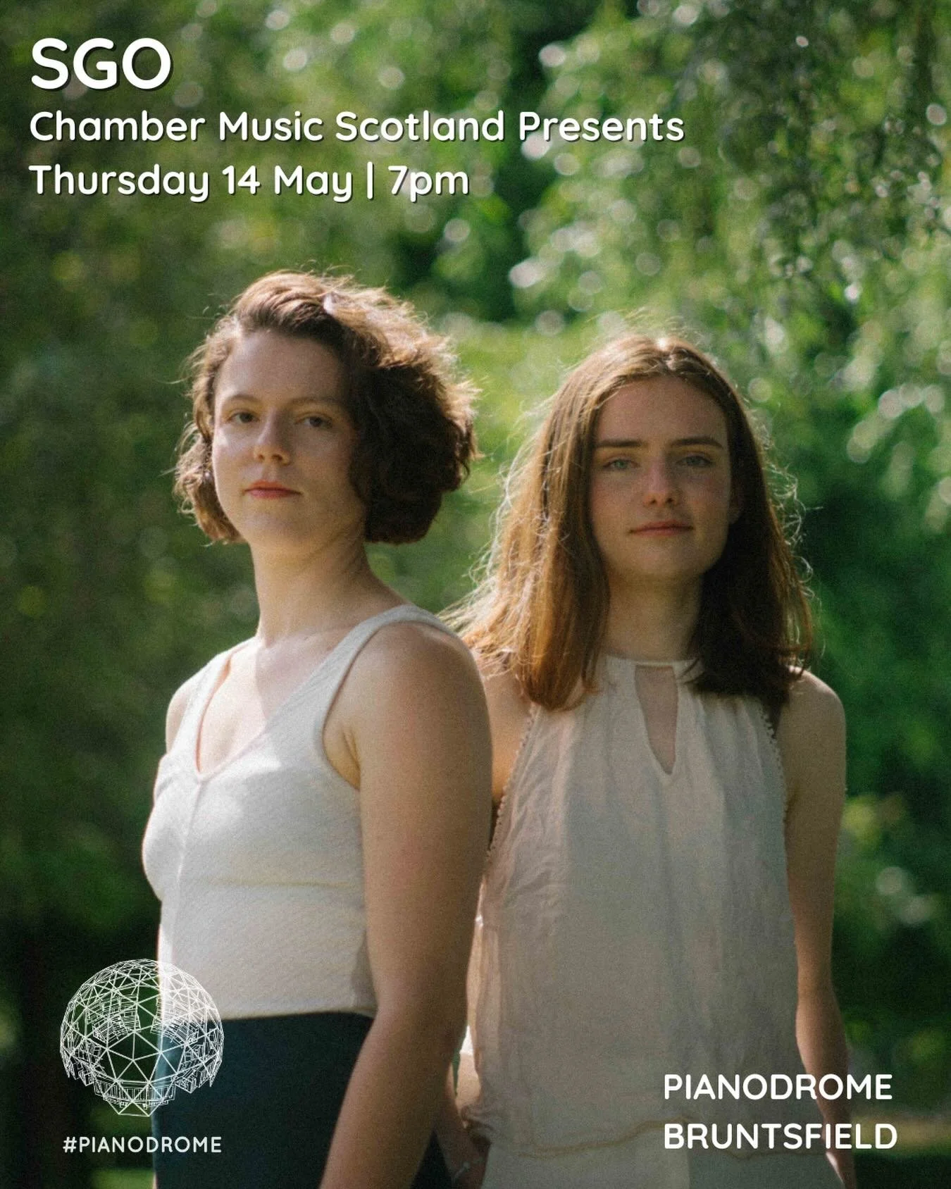 Chamber Music Scotland brings you SGO; a sister duo from the Isle of Skye performing music from their debut album exploring the ogham alphabet and its symbolism in Gaelic Culture via harp, accordion &amp; voice. Live tomorrow at Pianodrome! 

@weares