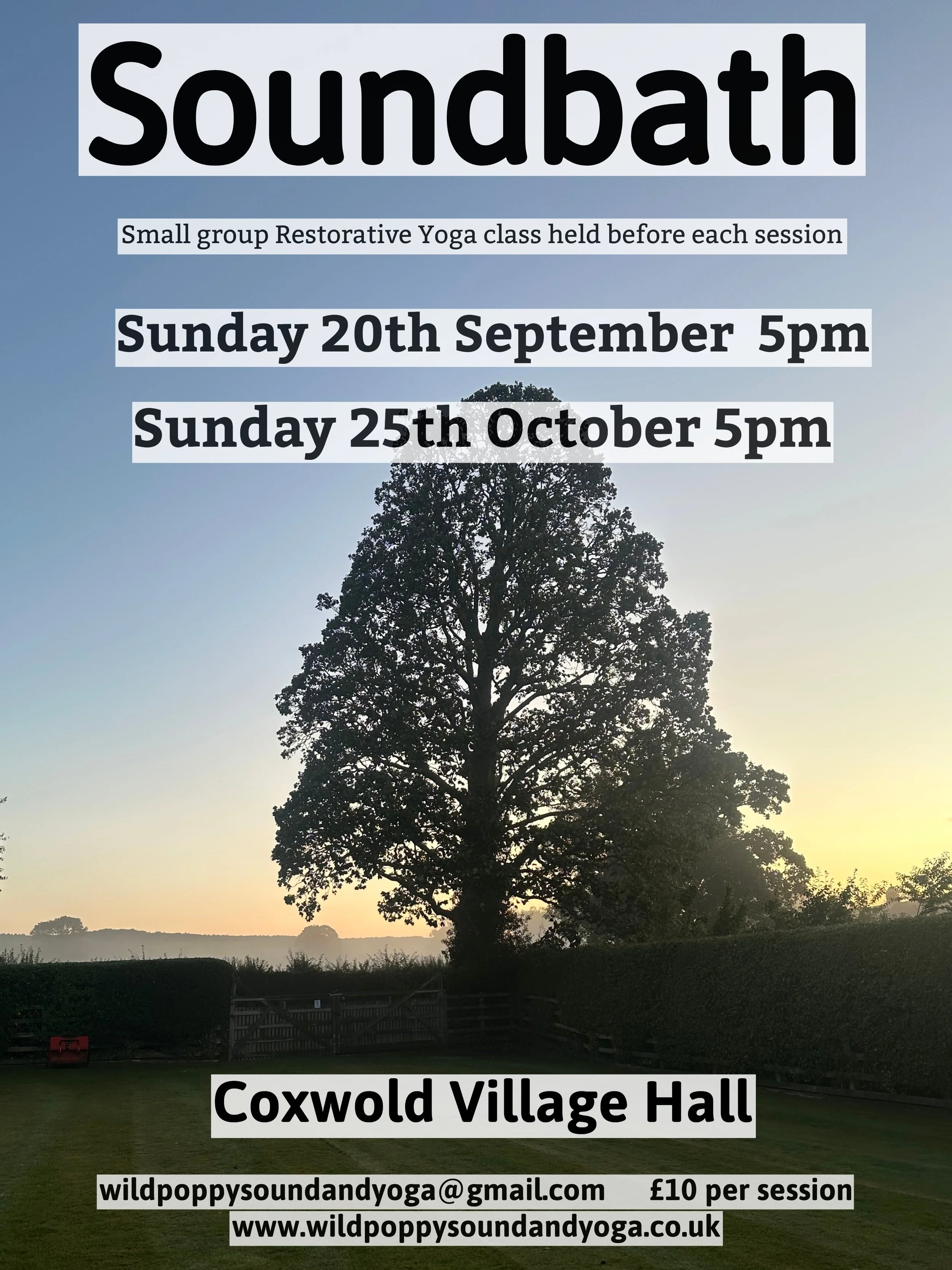 Soundbath at Coxwold Village Hall  (Copy) (Copy)