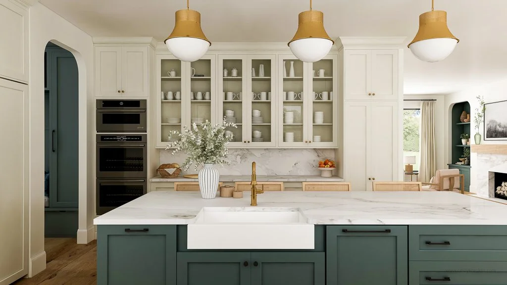 photorealistic 3D rendering for interior designers, kitchen designed by Cindy Krauklis