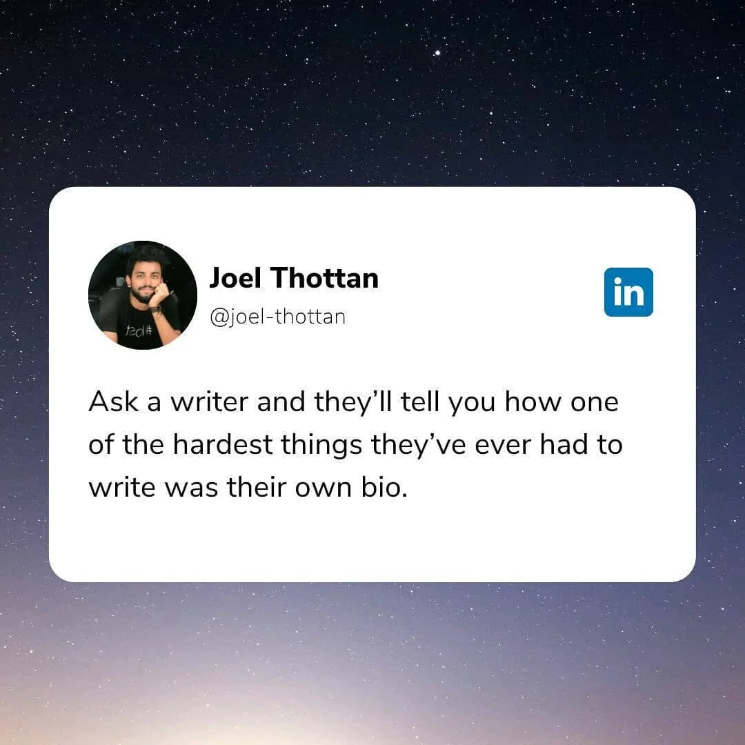 Should it be smart, funny, honest or humble?
Help.
.
.
.
.
#writingcommunity #writer #writing #writings #writersofinstagram #copywriting #copywriter #copywriters #scriptwriter #advertising #advertisingagency #agency #agencylife #socialmediamarketing 