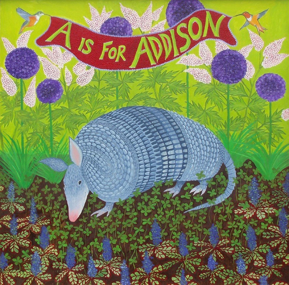 A is for Addison, 24" x 24"