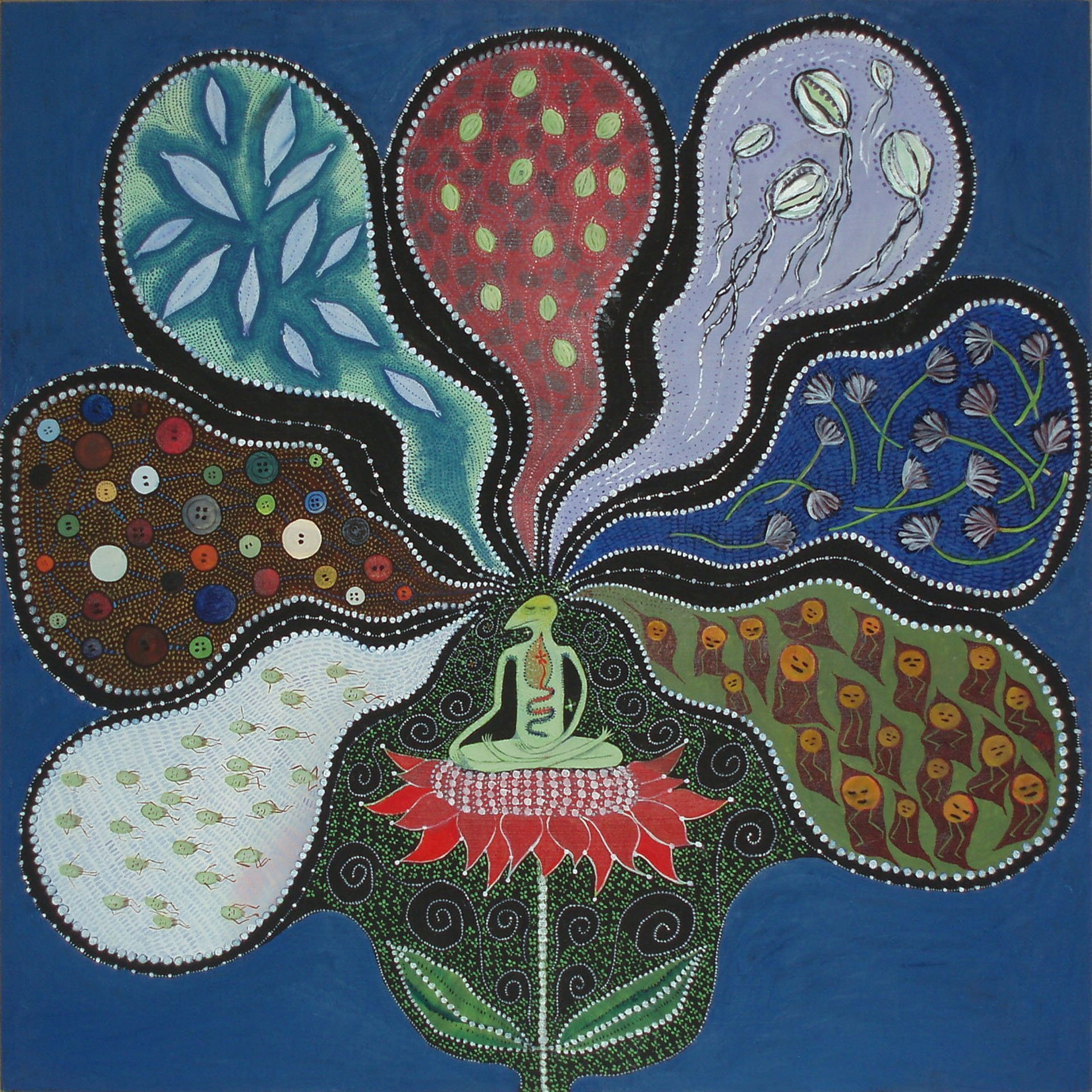 Jelly Maready meditates, 24" x 24"