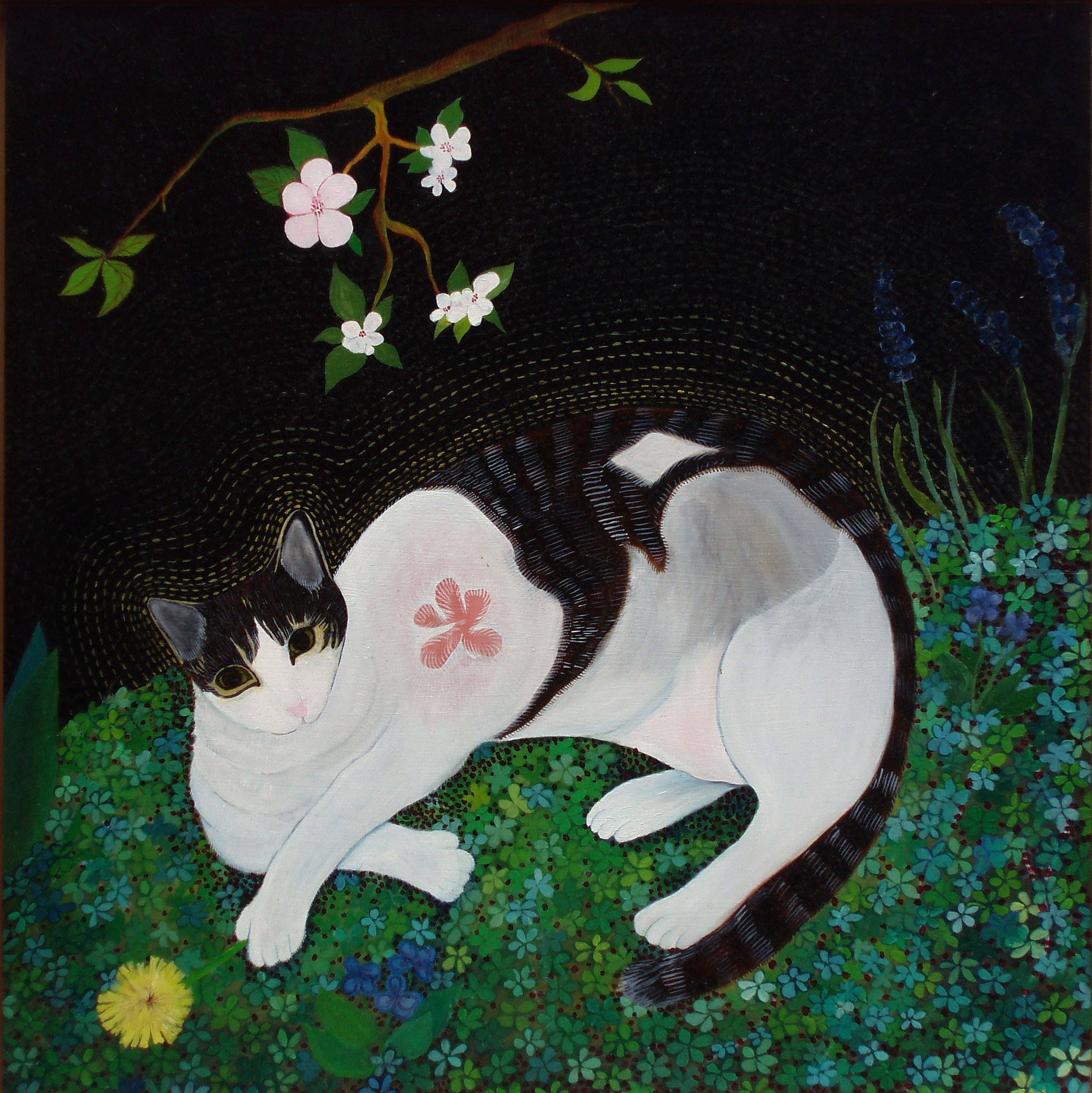 Birdy with Miss Hickory 24" x 24"