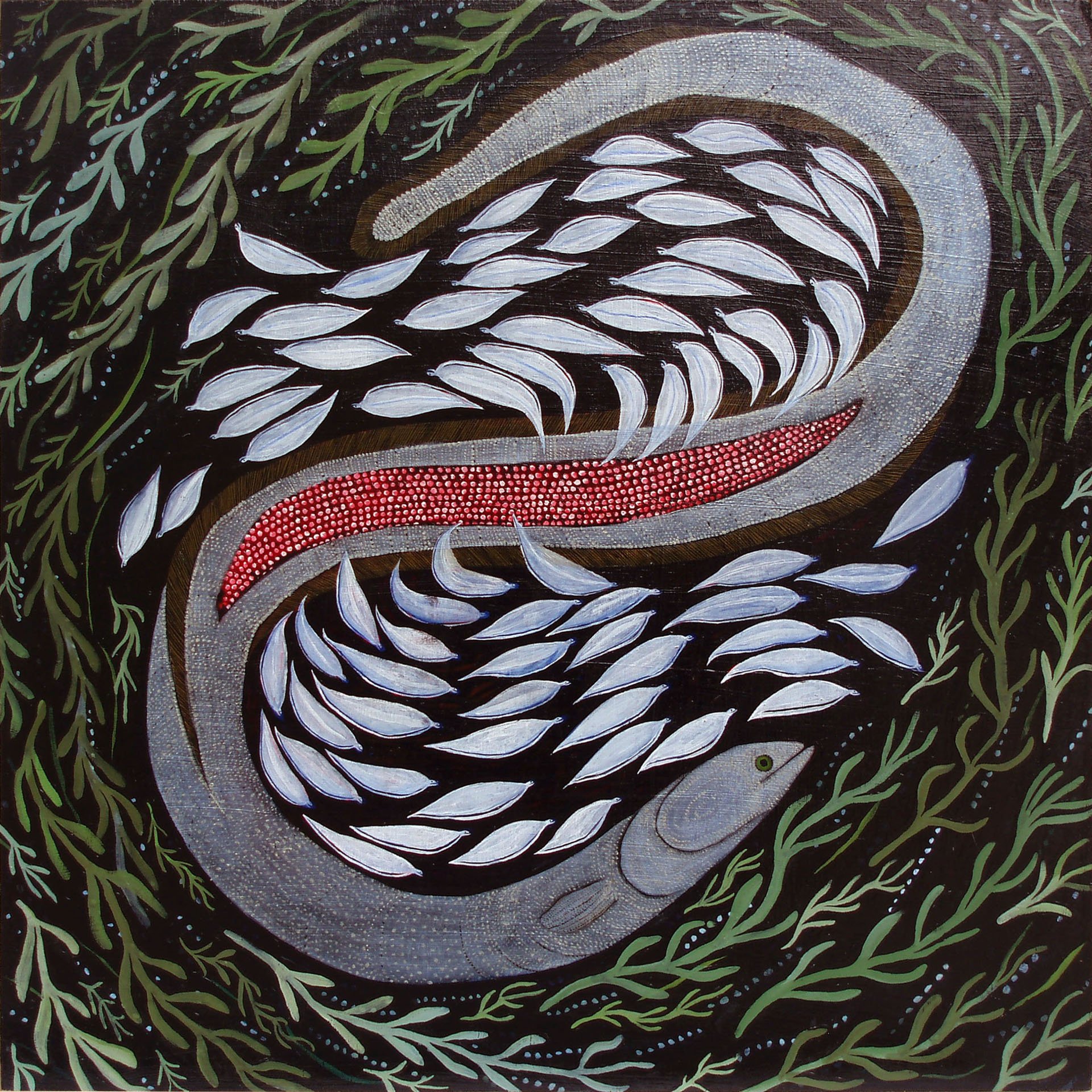 Mother Eel, 24" x 24"