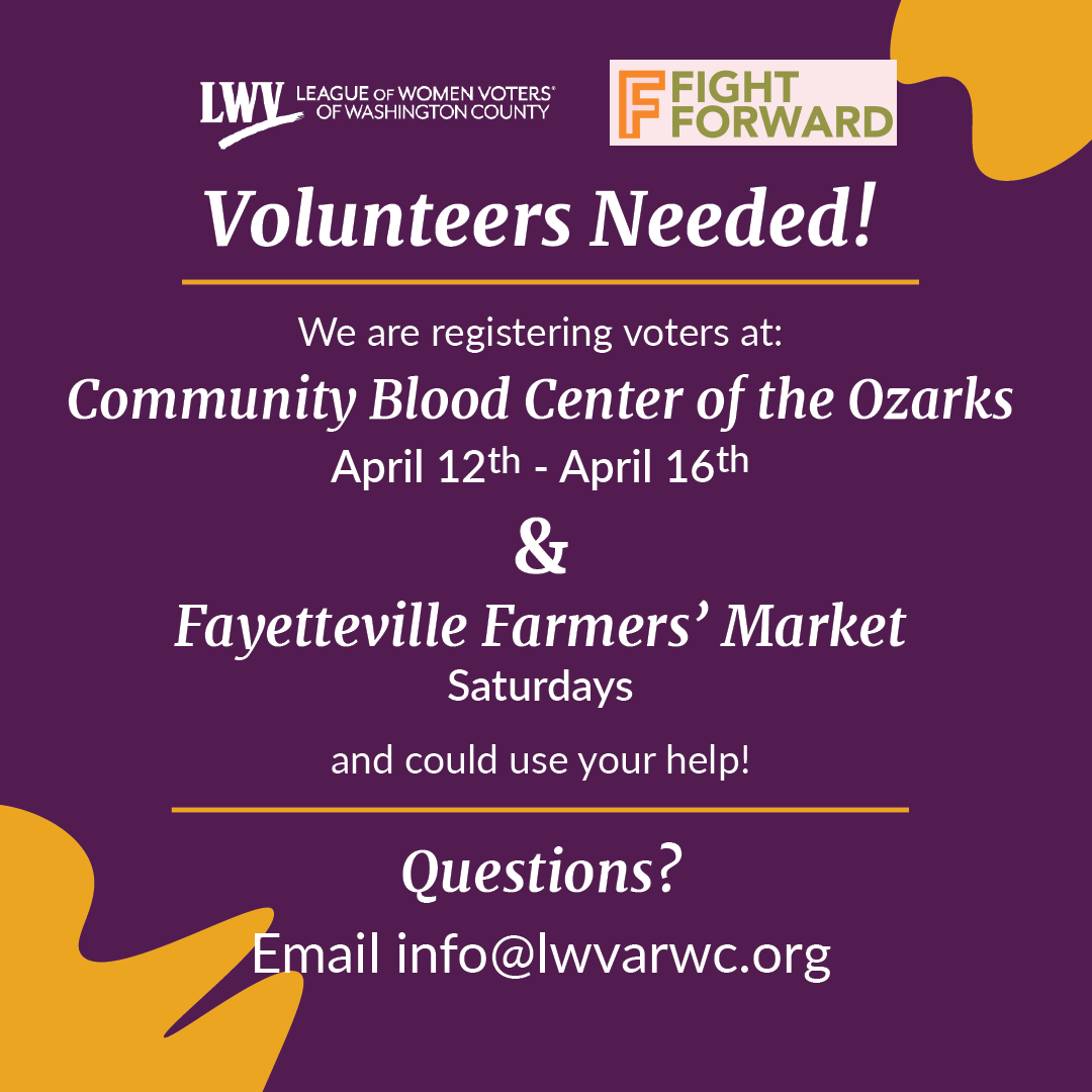 We Need Help Registering Voters!