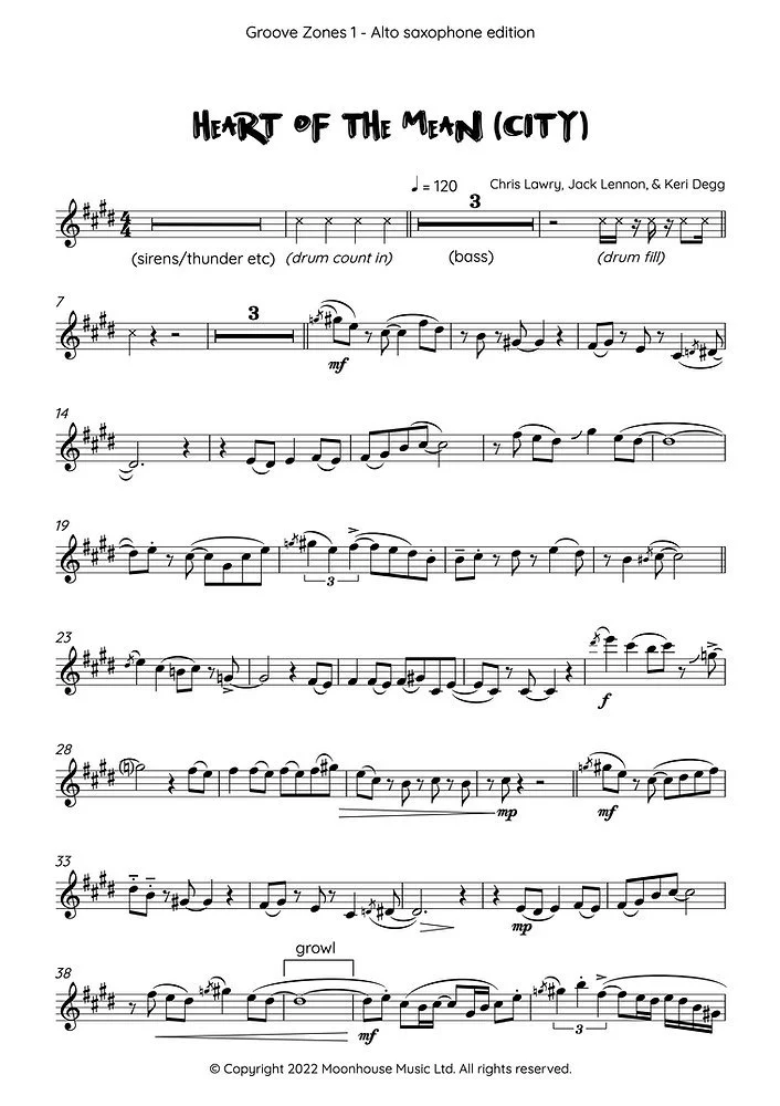 Groove Zones 1 (Alto Saxophone) — Moonhouse Music