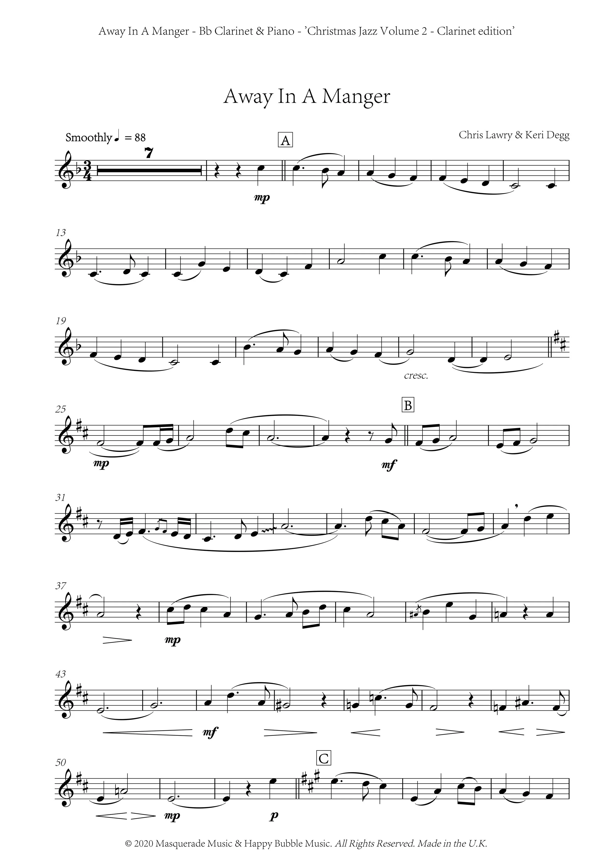 Away in a manger clarinet sample.jpg