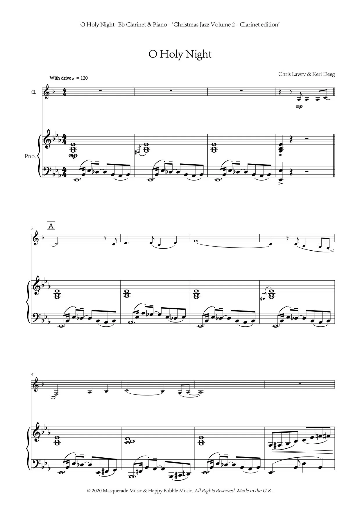 O Holy night clarinet score sample.jpg