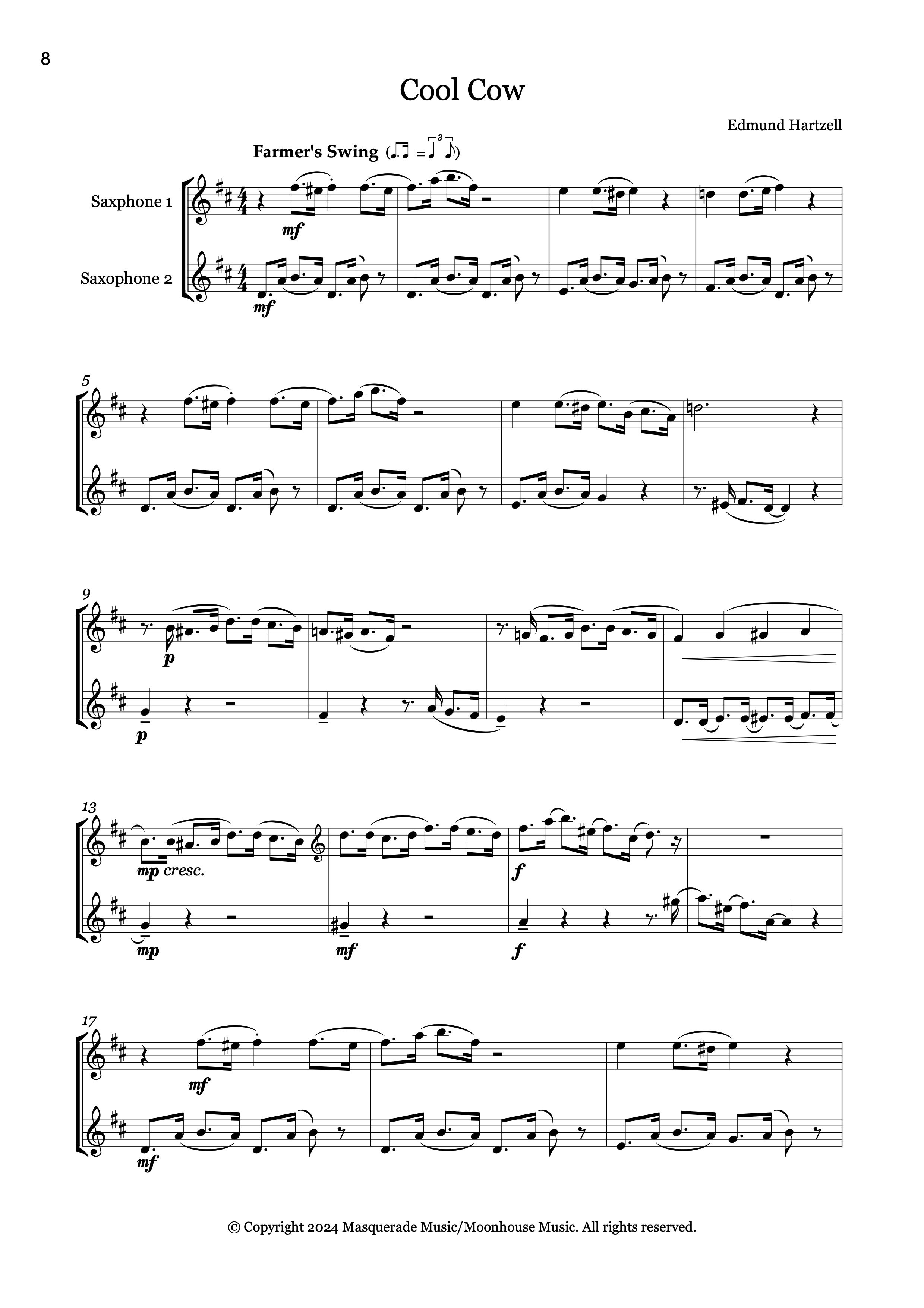 Cool Cow 2 same saxes duet sample pg.jpg