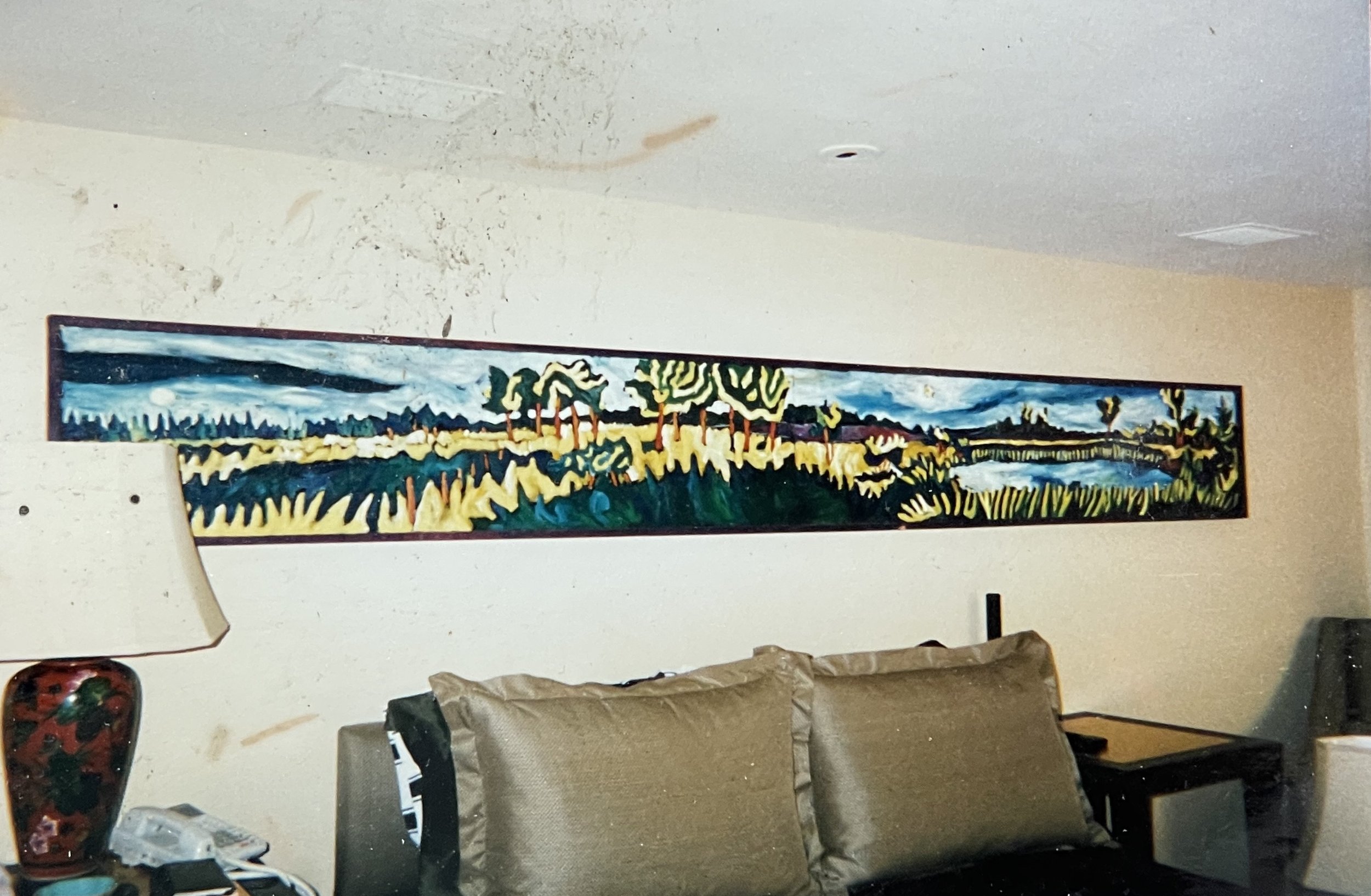 Untitled, Oil, Plywood, 8' x 20", 1984