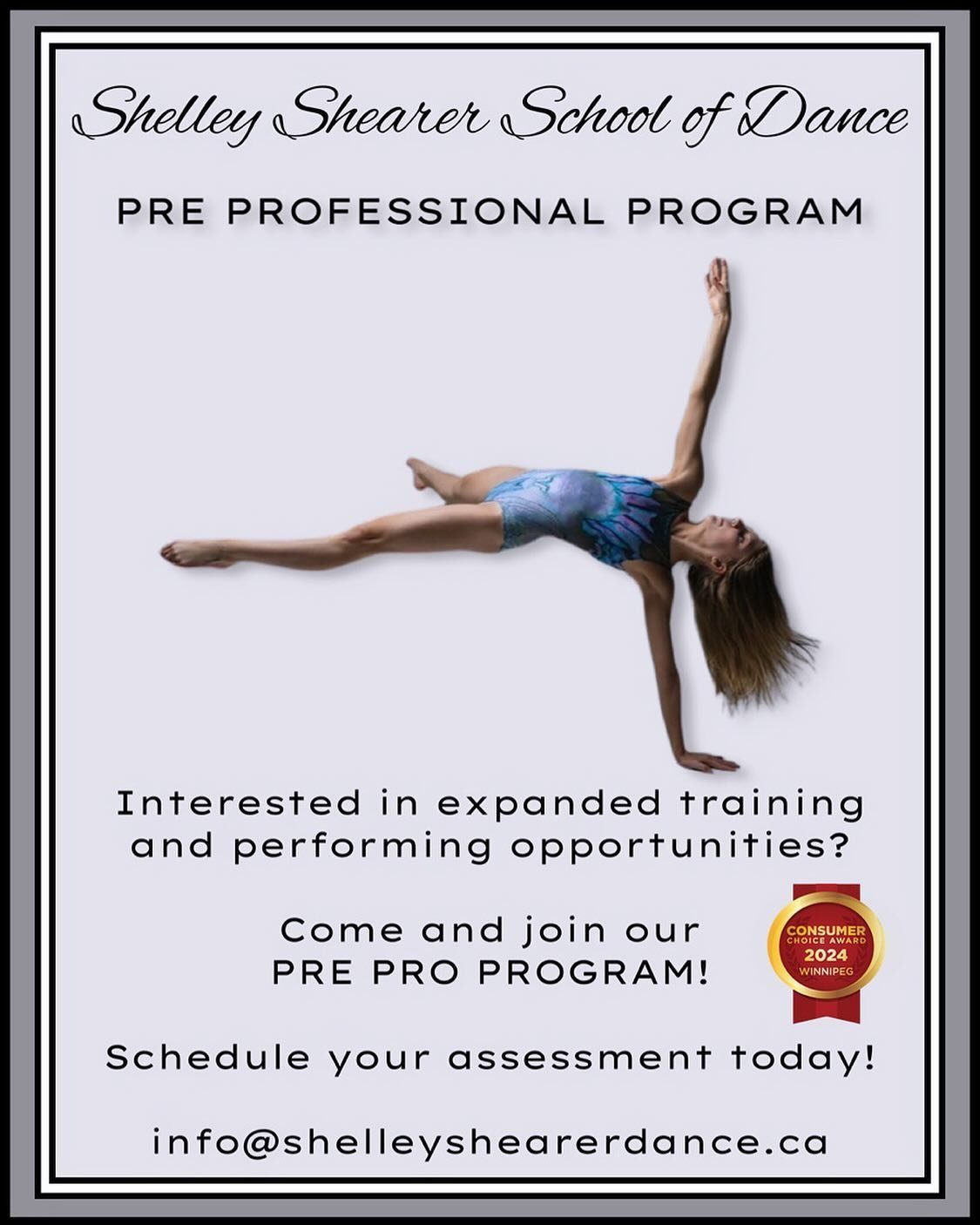 Come and join our SSSOD Pre Professional team! 🩶

Designed for the student striving towards a professional dance career or just interested in expanded dance opportunities. 

The SSSOD Pre Professional Program focuses on additional choreography, trai