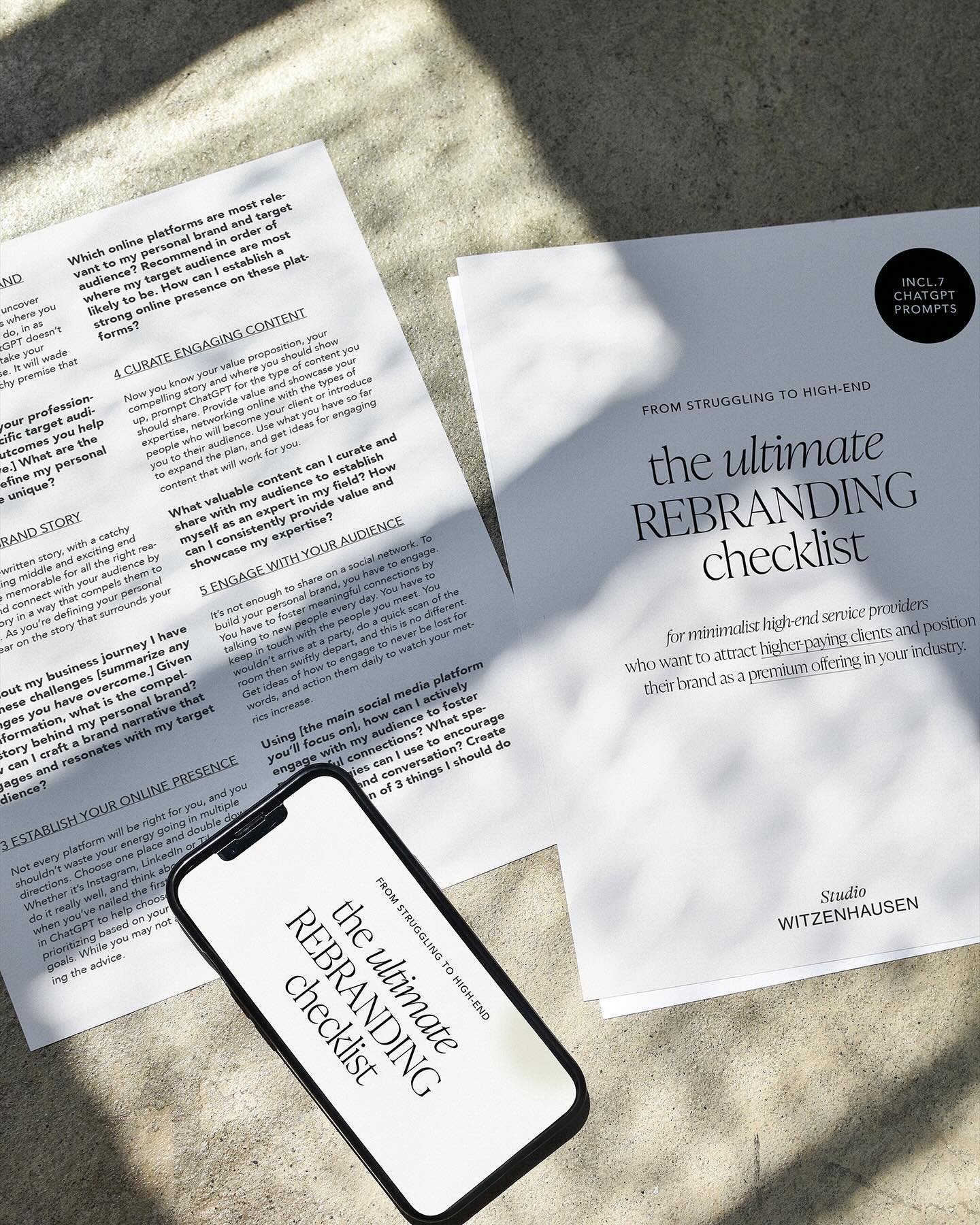 Hope you all had a lovely weekend! I&rsquo;ve crafted a freebie tailored for minimalist service providers looking to elevate their brand to high-end status. It includes seven ChatGPT prompts designed to assist you in this transformation. Feel free to