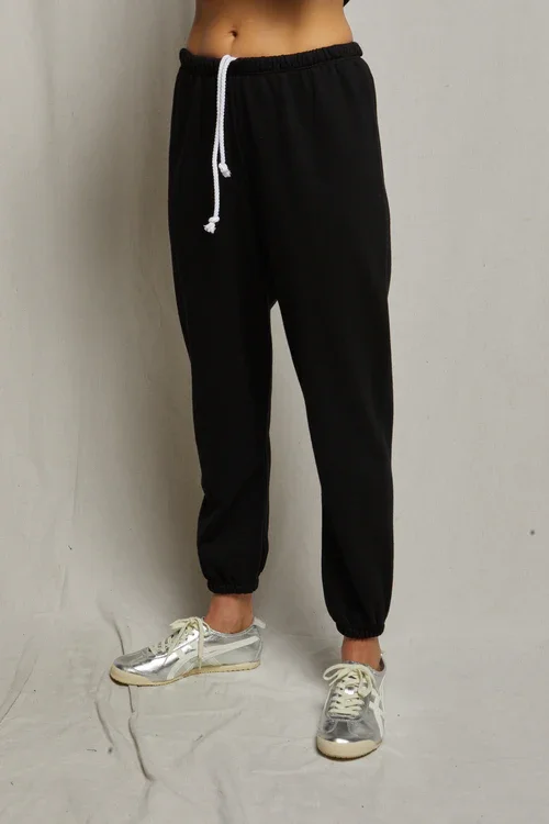 PerfectWhiteTee Johnny French Terry Easy Sweatpant - True Black
