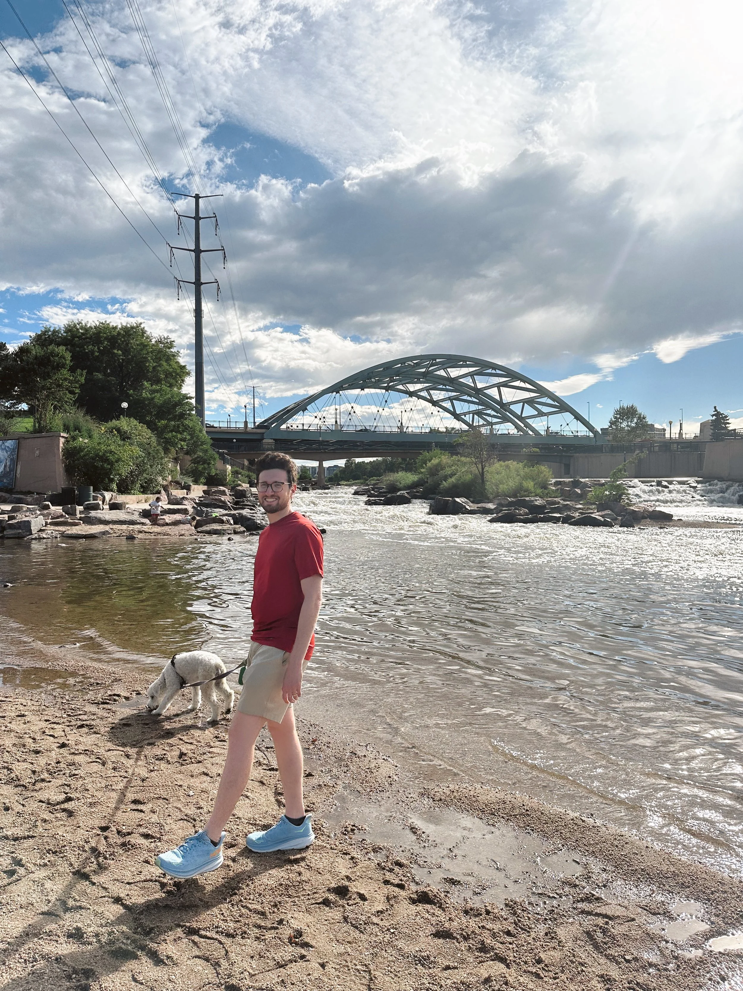 Walking our dog in Confluence Park