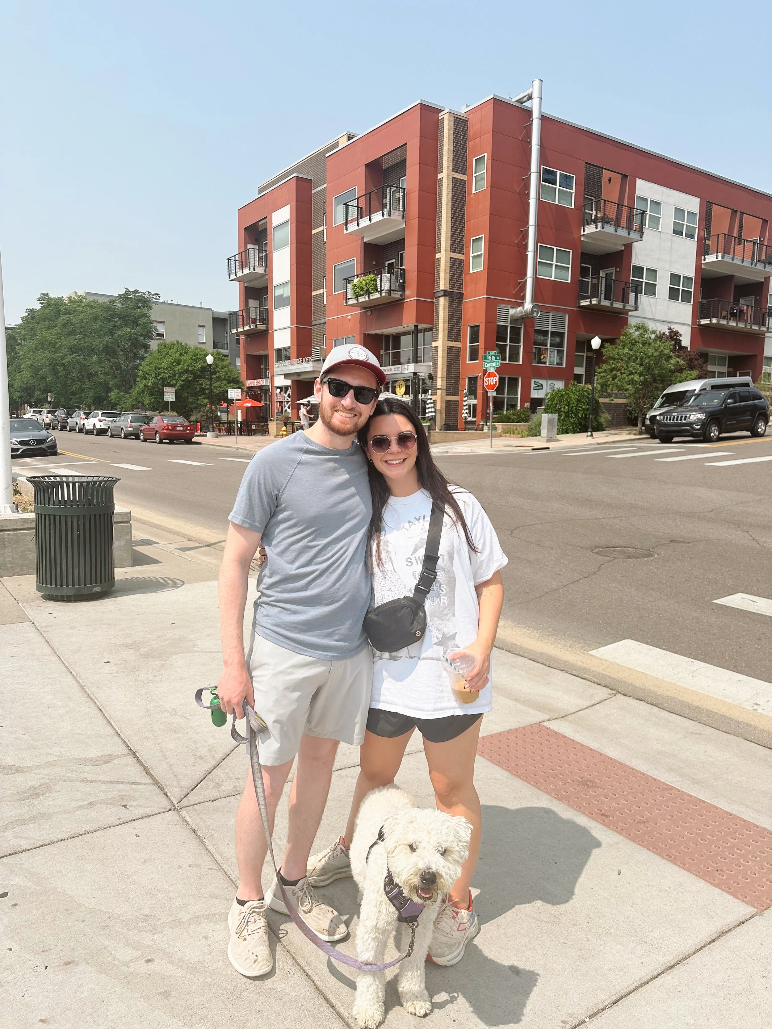 My husband, Brian, and I on our daily walk around LoHi