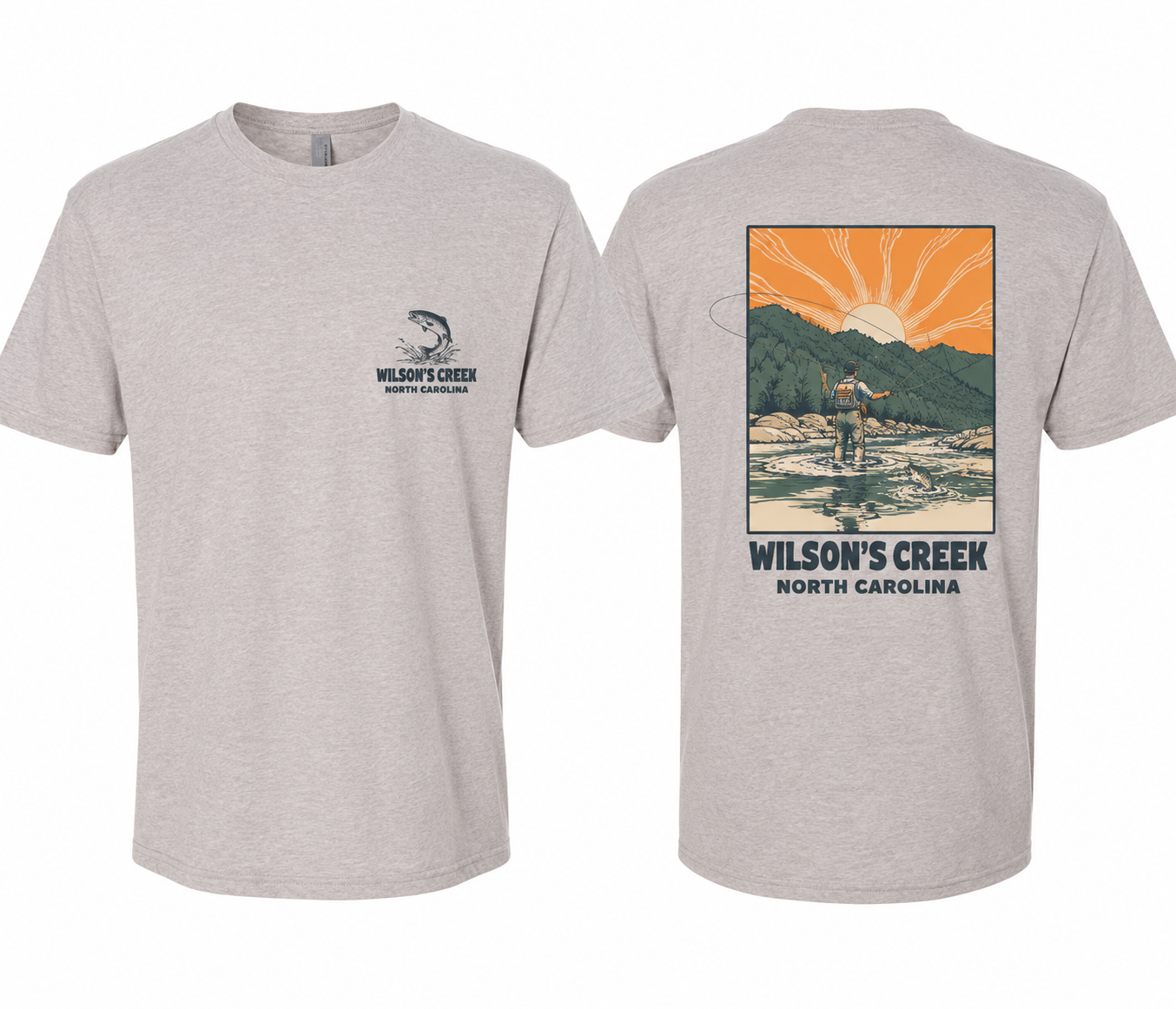 Wilsons Creek North Carolina - Fly Fishing - Short Sleeve Local T-Shirt - Silk