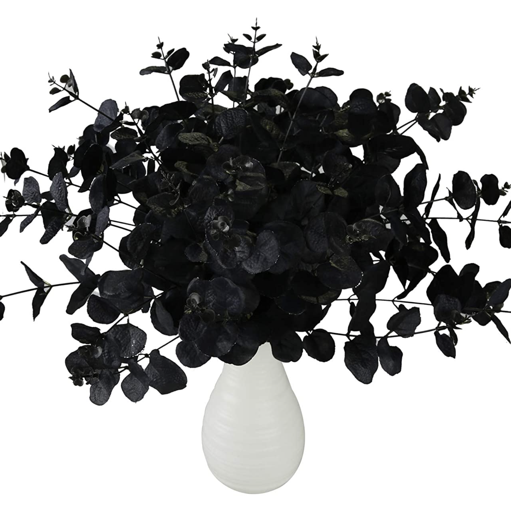 black fake plants