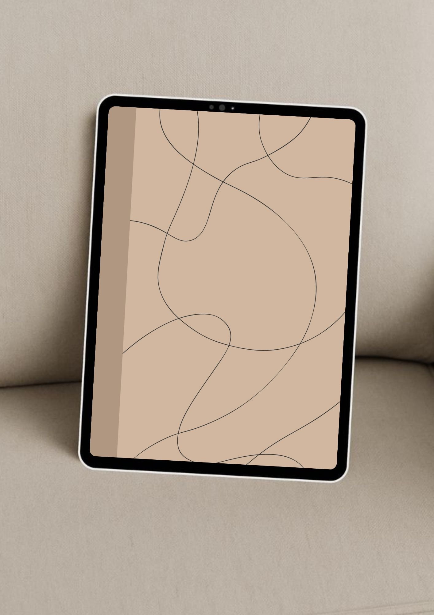 Light Brown Swirl Digital Notebook Cover