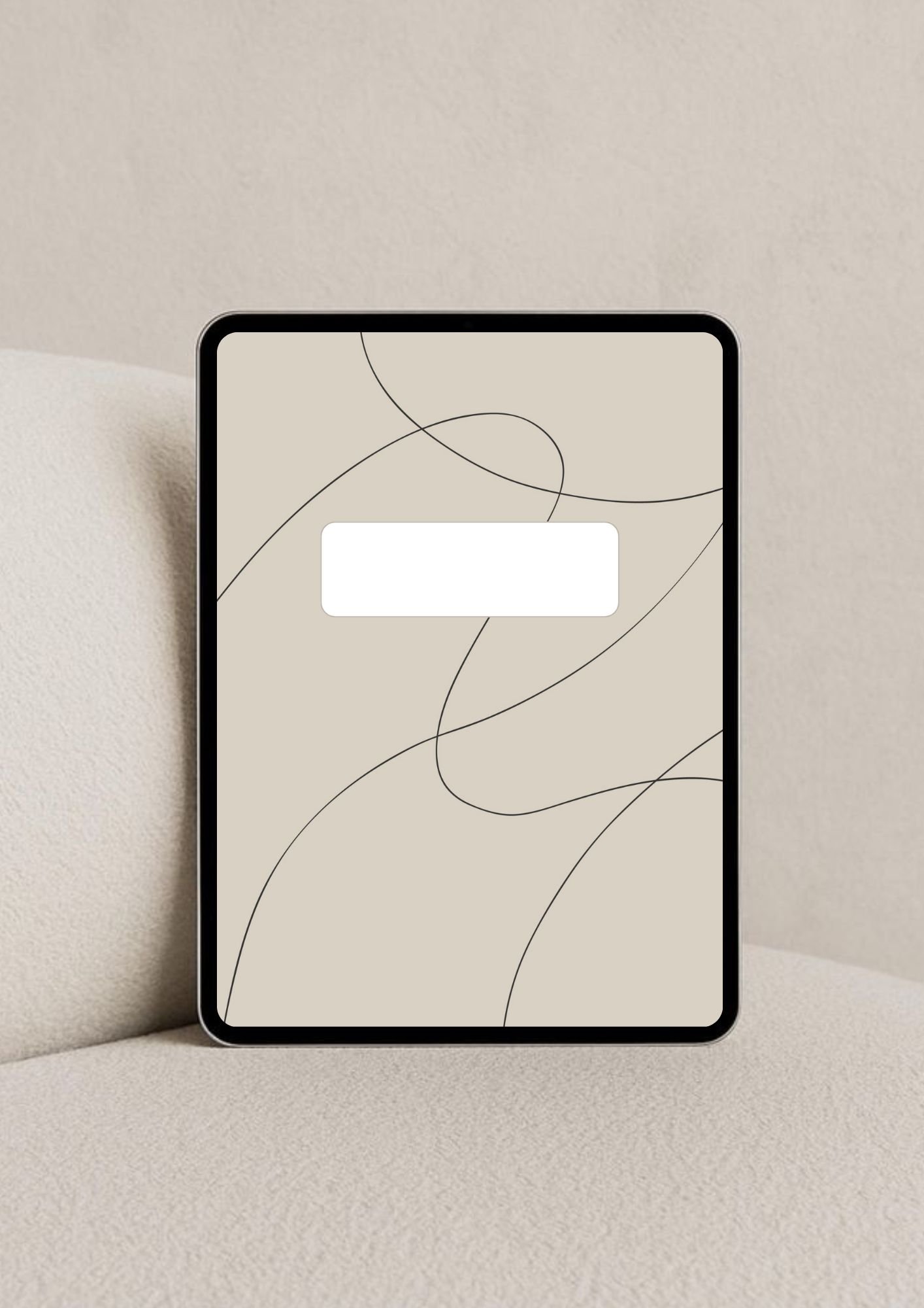 Beige Swirl Digital Notebook Cover