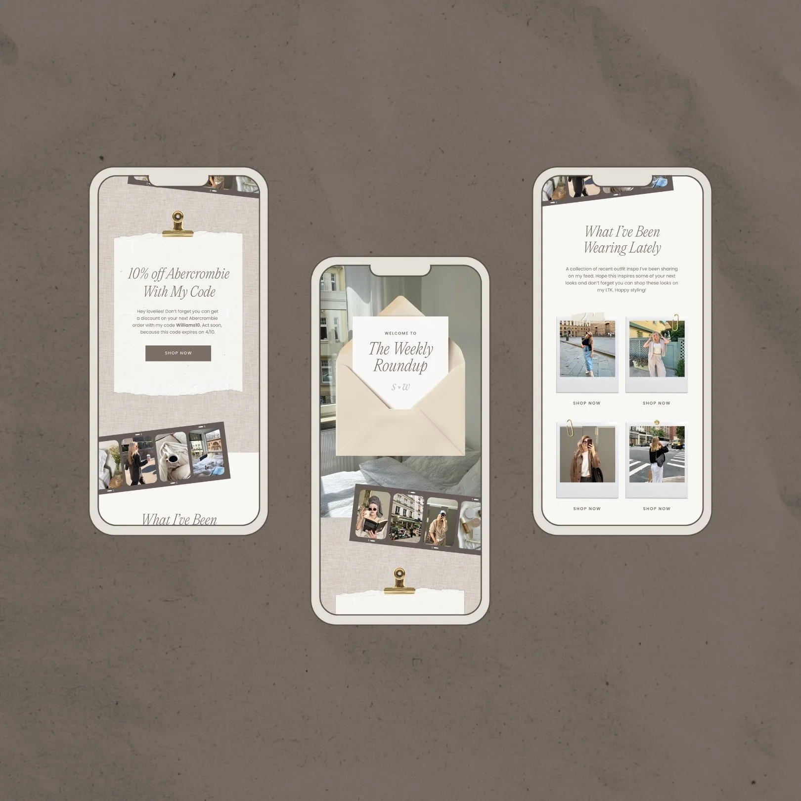 influencer email design