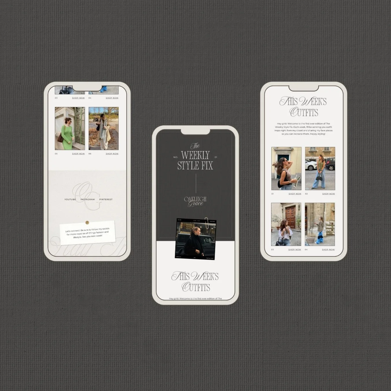 influencer email newsletter design