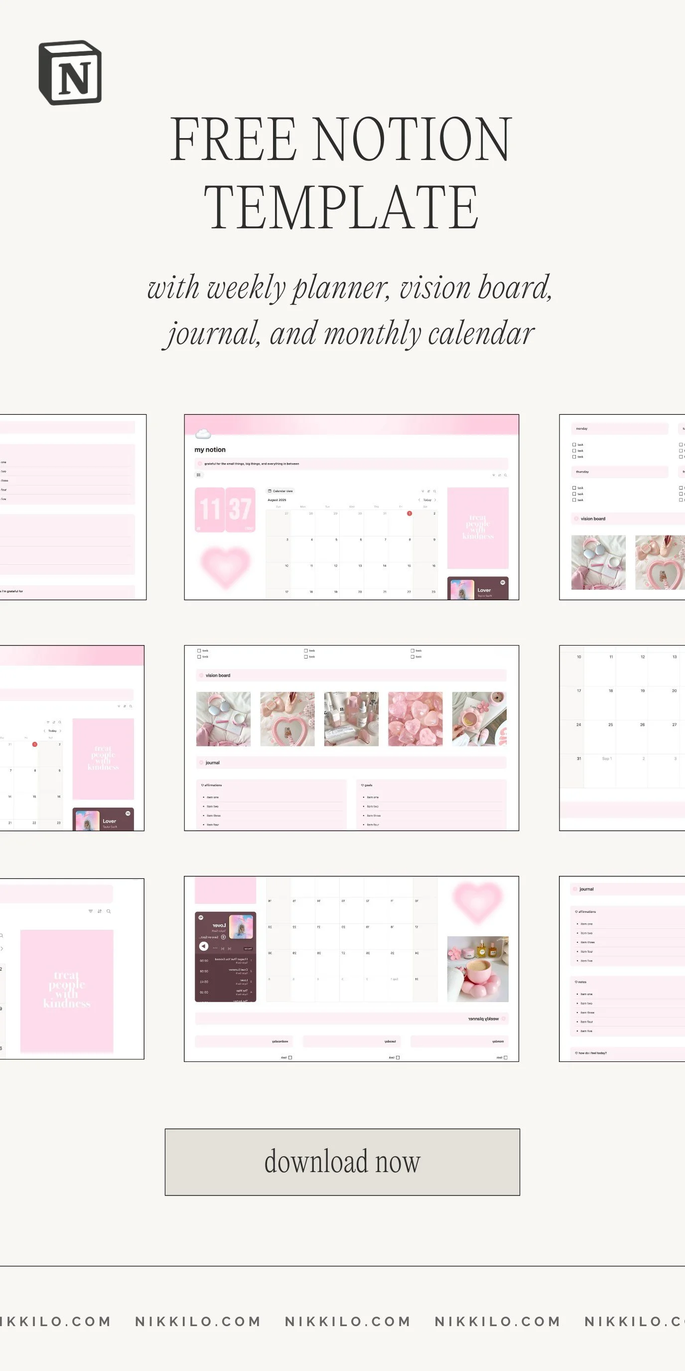 free notion template