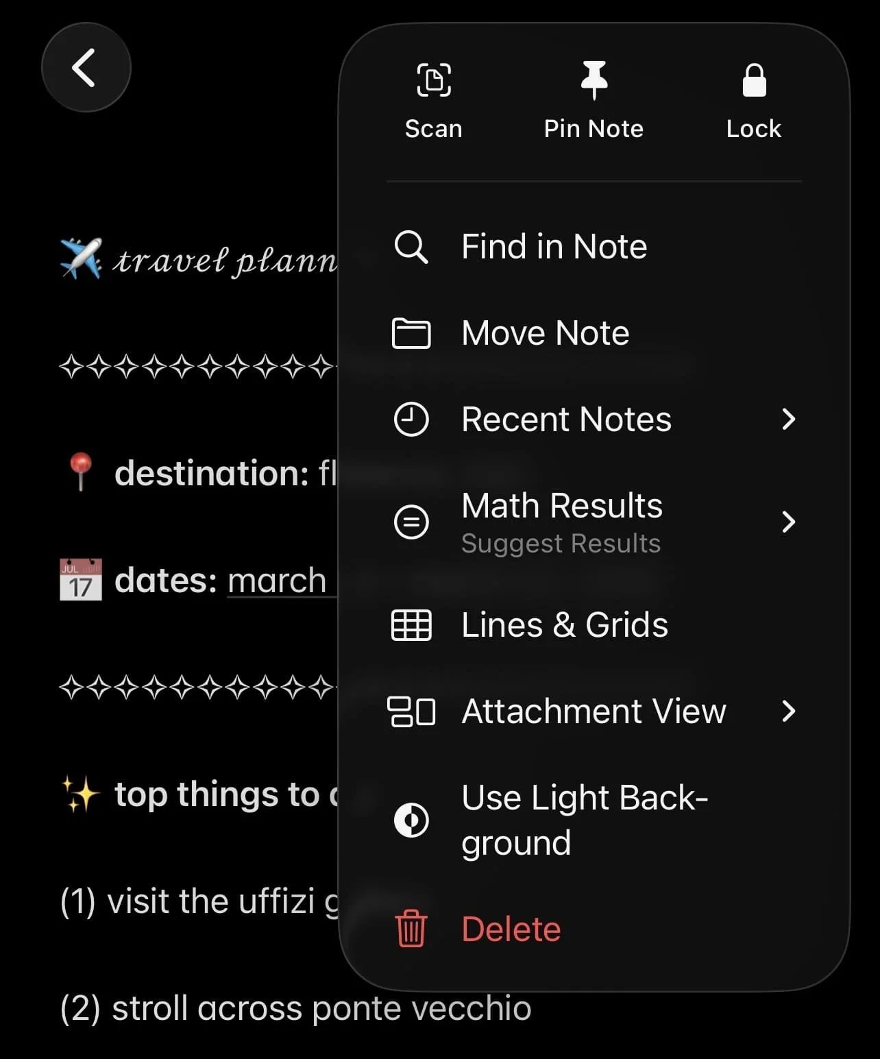 aesthetic apple notes customization