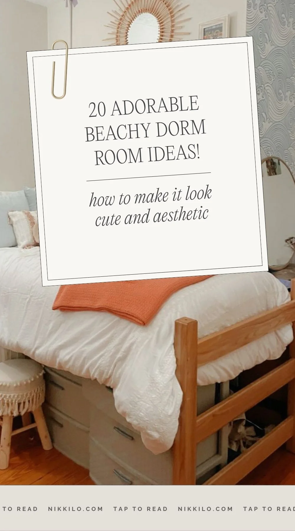 aesthetic beachy dorm room