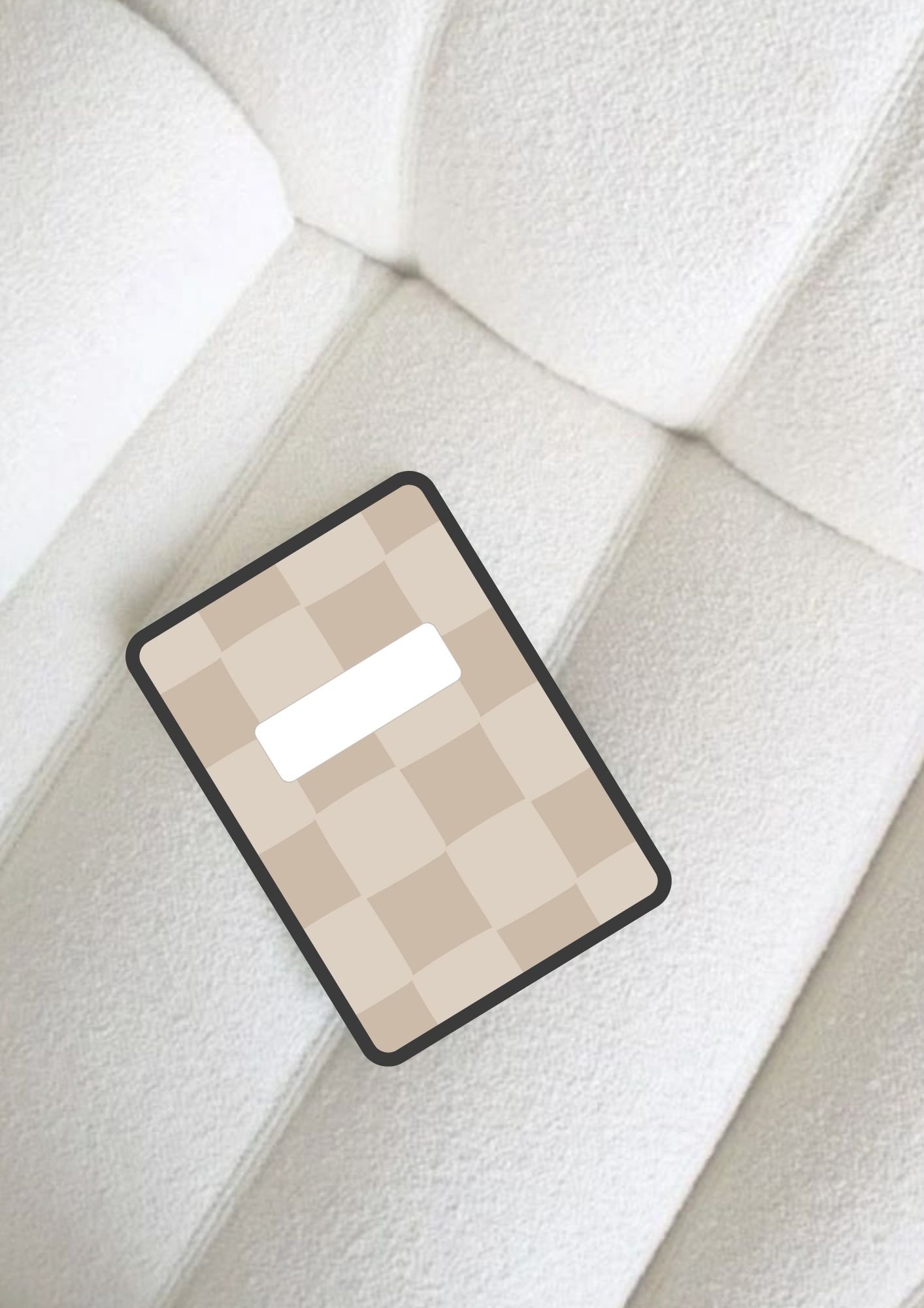 Beige Checkered Digital Notebook Cover