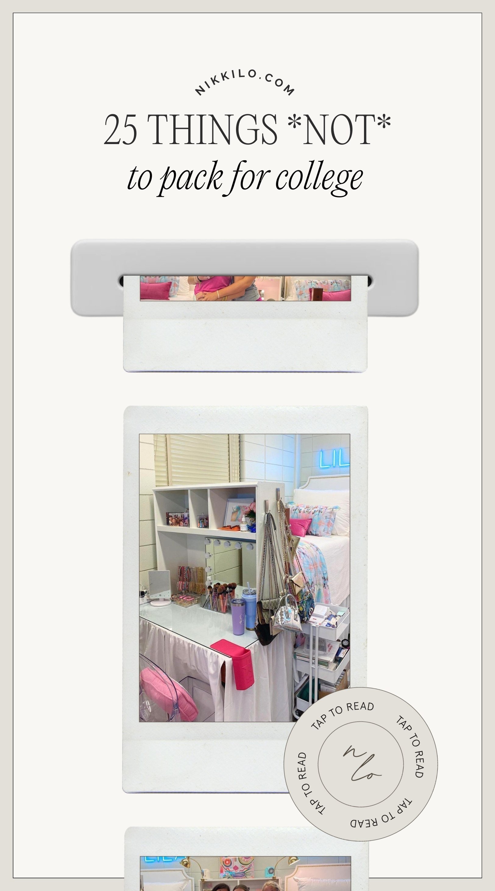 what not to pack for college