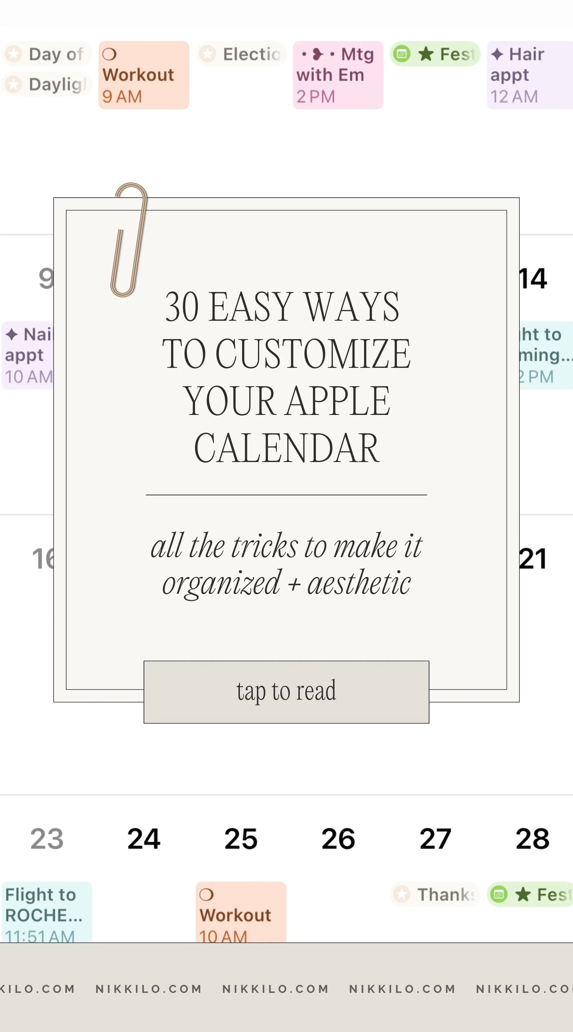 apple calendar customization tricks