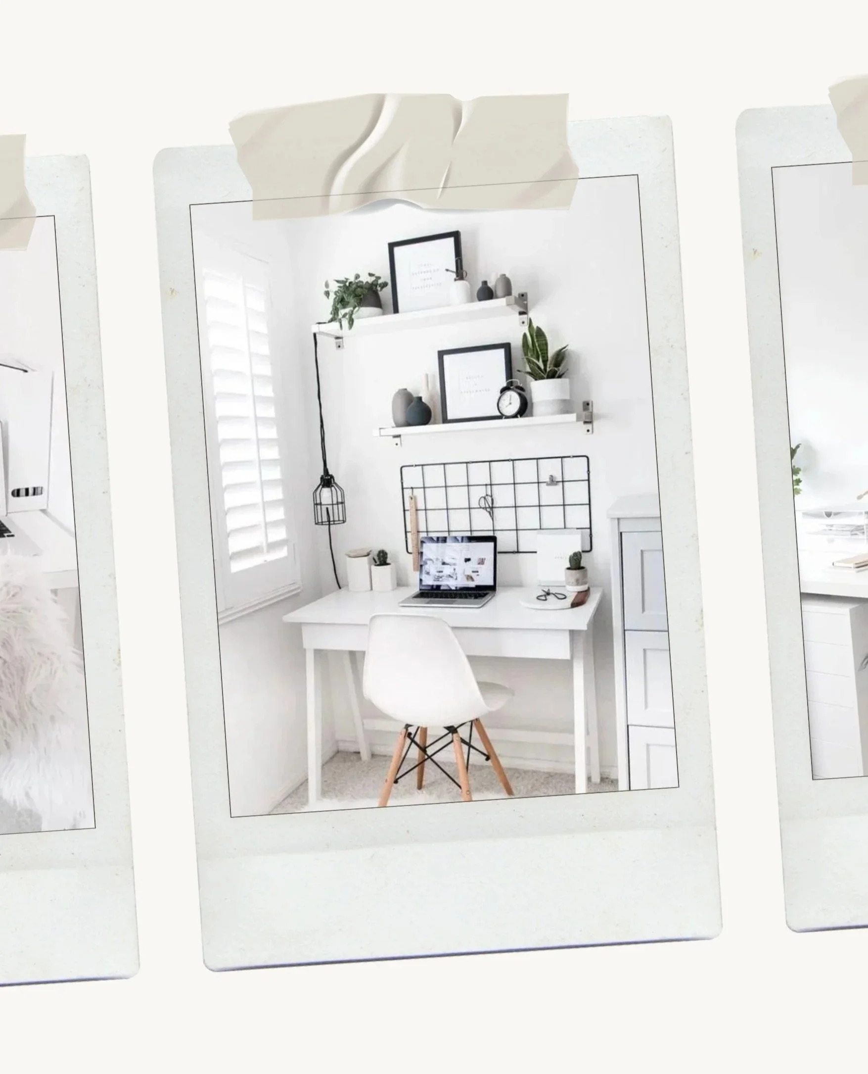 black and white desk ideas