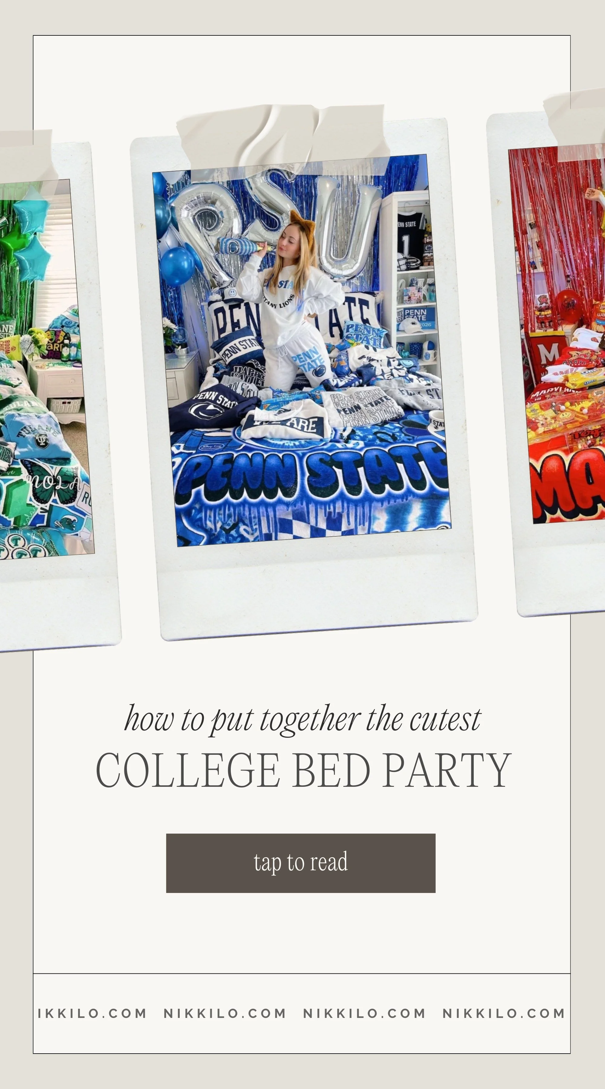 college bed party