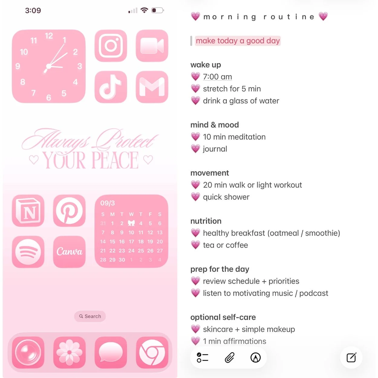 aesthetic apple notes customization