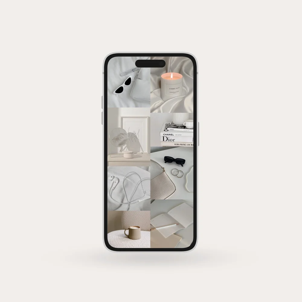 Soft Minimalist Aesthetic Phone Wallpaper Photo Collage | FREE Download ...