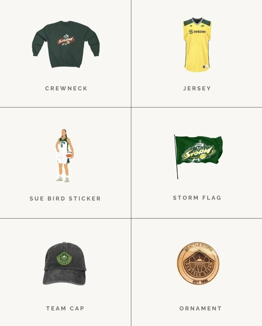 gifts for seattle storm wnba fans