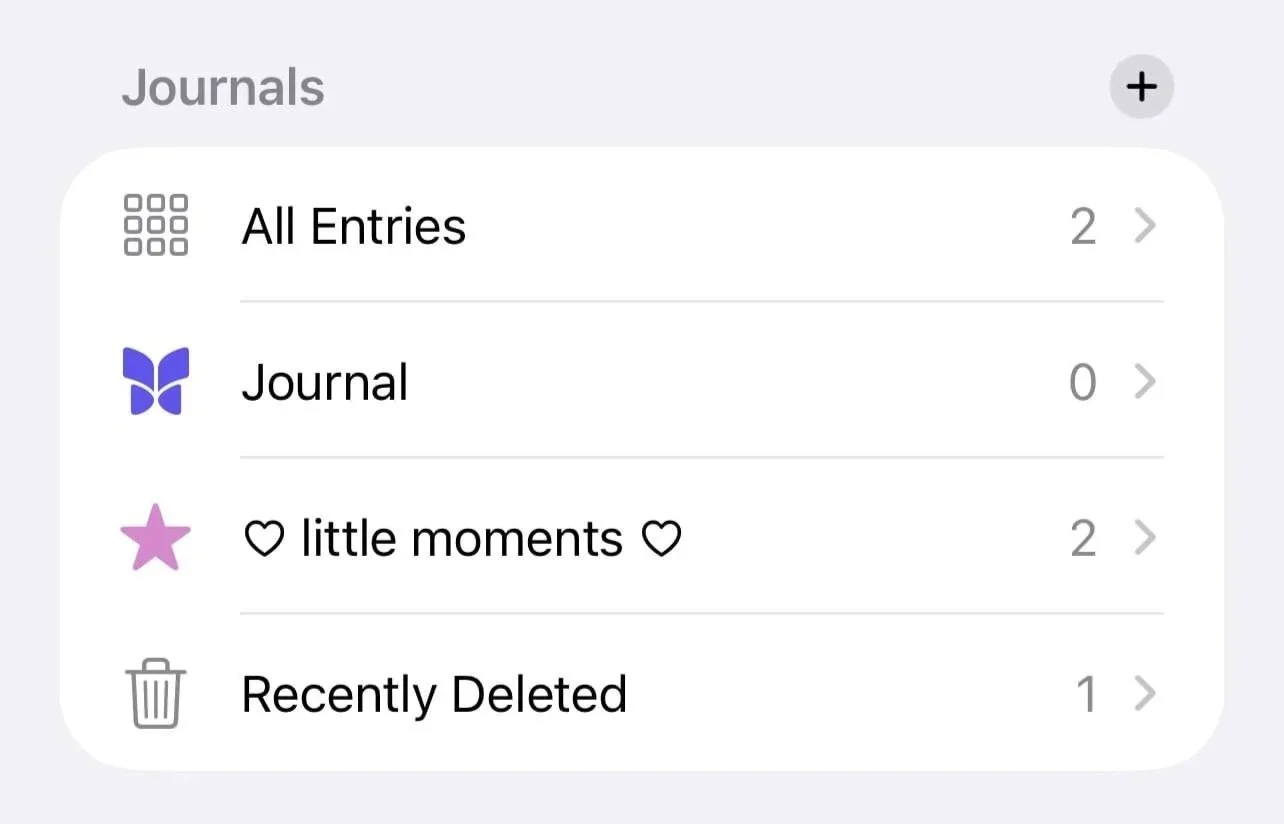 apple journal journal customization