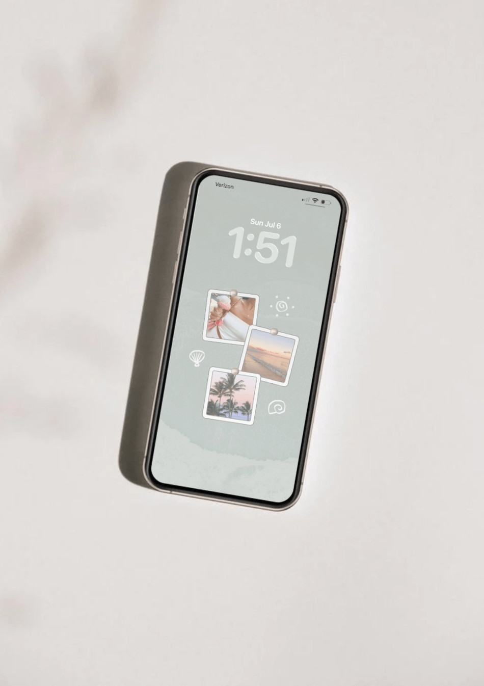Coastal Lock Screen Phone Wallpaper Template