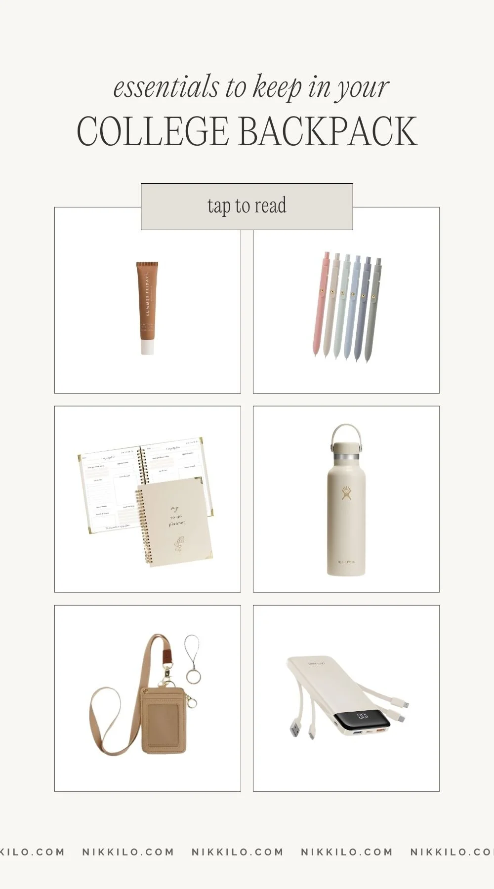 college backpack essentials