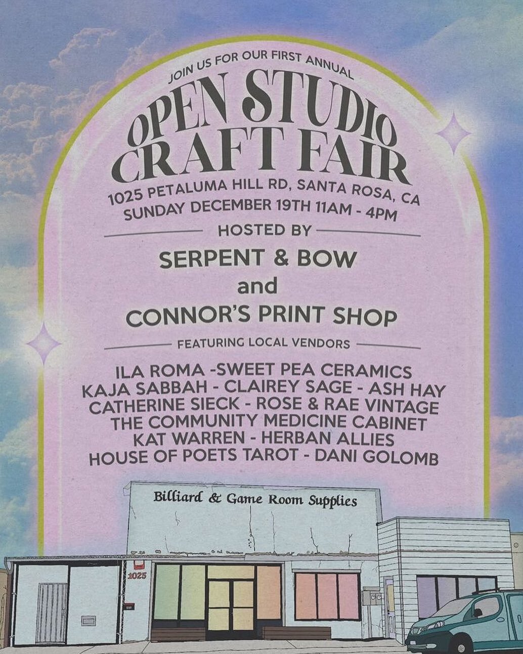 This Sunday at @serpentandbow studio! ✨ So many incredible artists and makers will be sharing their work! I will have my ceramics and home made tea blends available 💖