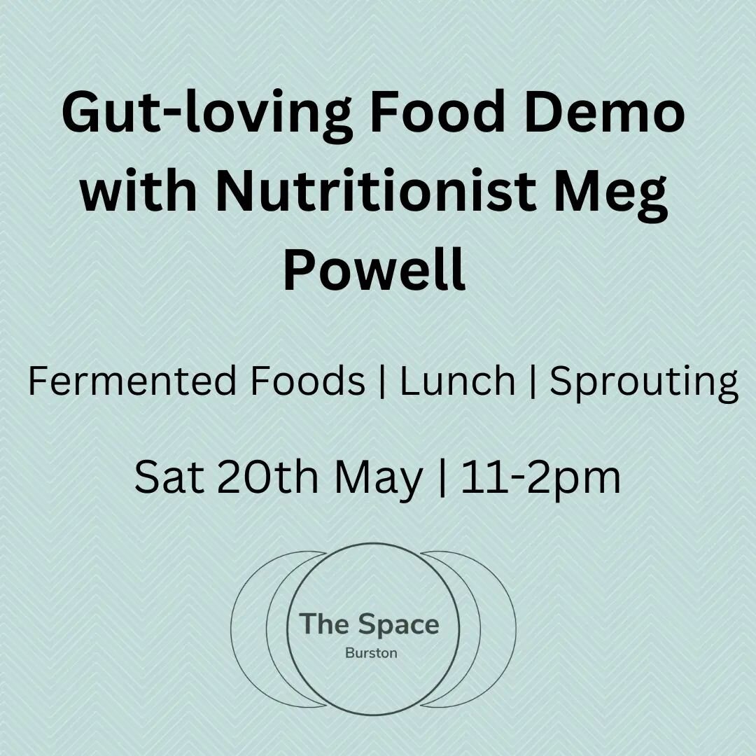 Join Meg Powell, Naturopathic Nutritionist for a detailed look at the Gut Loving Lunch that accompanies her Gut Health, Nutrition &amp; Digestion event.

Meg will be showing you, through slides and live demonstration, how to make a delicious menu of 