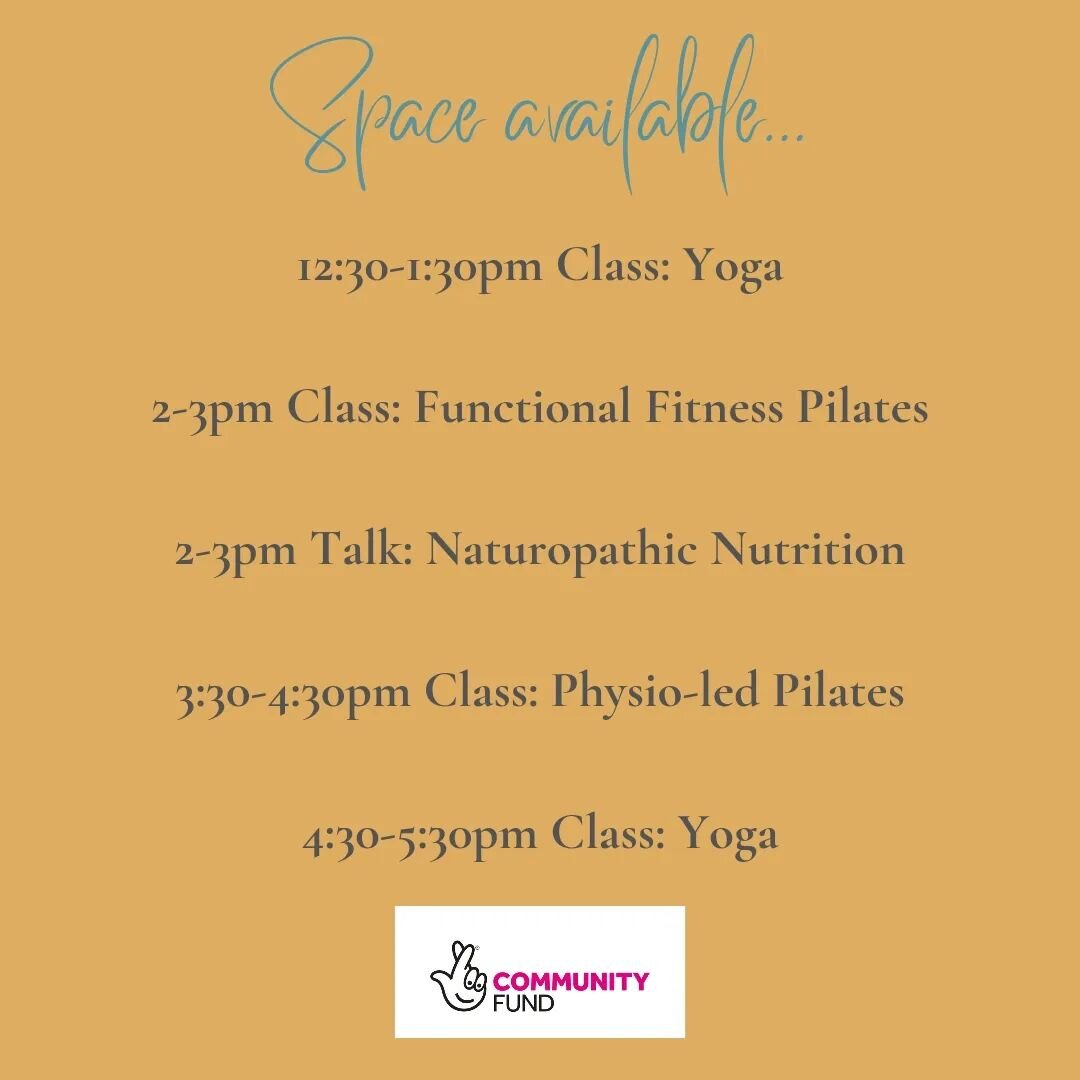 Evening all! 

There are some spaces left on these fabulous FREE classes/workshops on Monday. Spread the word to anyone that might appreciate some free sessions.

Head on over to the link in our BIO for all the info &amp; how to book. 

All this on o