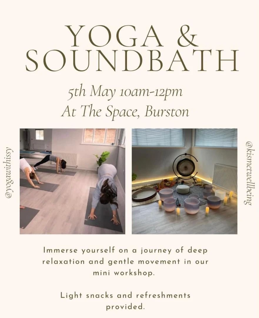 Join @yogawithissy_ &amp; @kismetwellbeing for a beautiful Sunday session of yoga &amp; soundbath. 

Take some time for yourself away from the busy demands of daily life. The perfect way to switch off. The perfect Sunday.

Link in BIO: click on EVENT