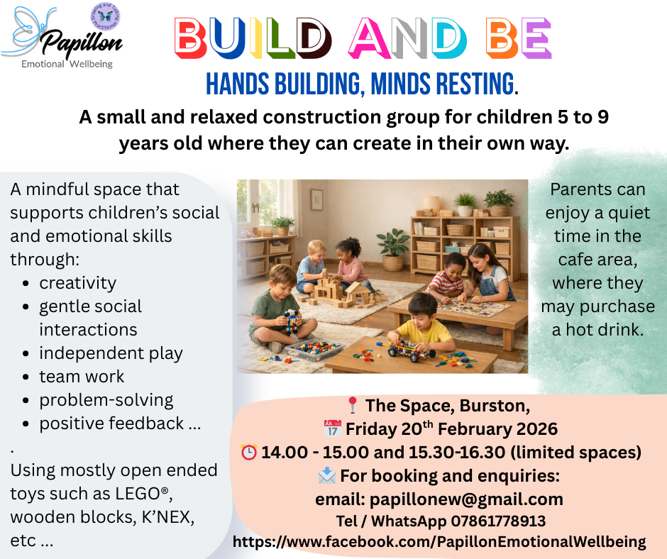 Build &amp; Be - An event for children aged 5-9 yrs 